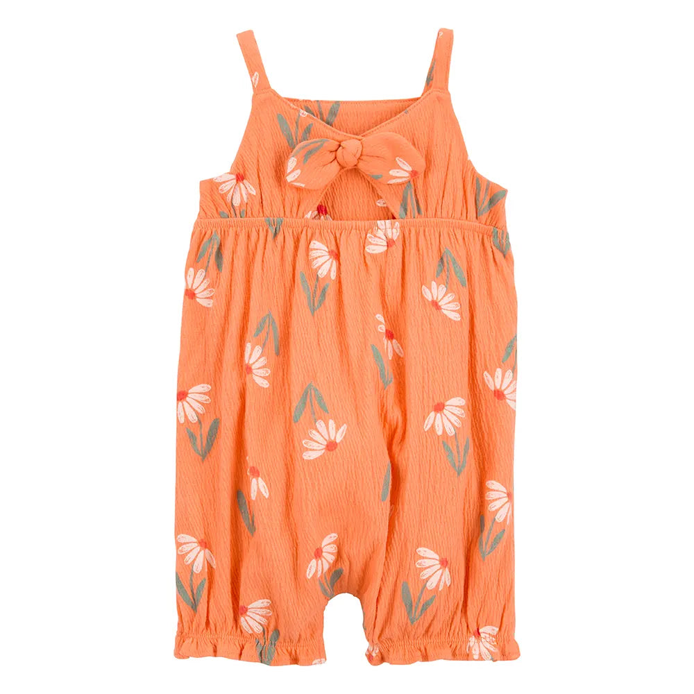 Barboteuse Débardeur pour Bébé Fille Carter's - Florale Orange