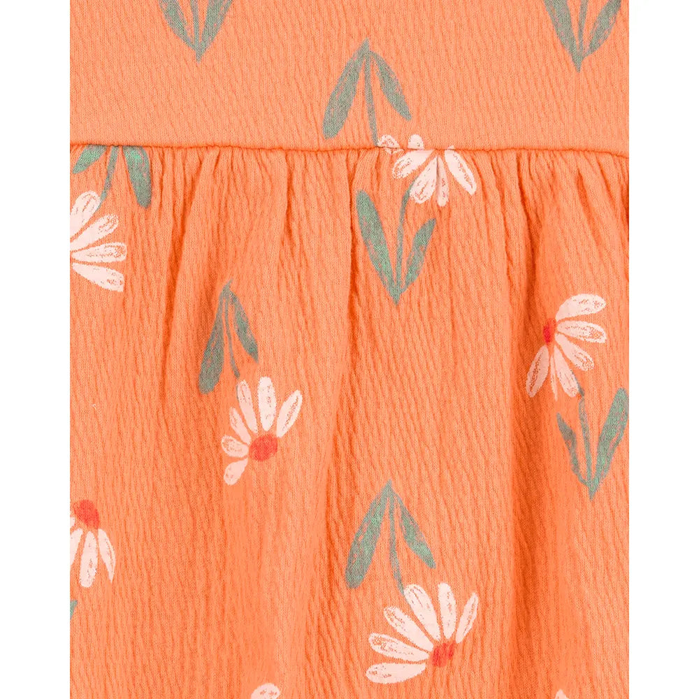 Barboteuse Débardeur pour Bébé Fille Carter's - Florale Orange