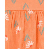 Barboteuse Débardeur pour Bébé Fille Carter's - Florale Orange