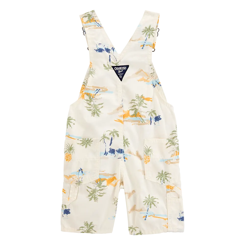 Salopette courte en tricot tropical bébé garçon