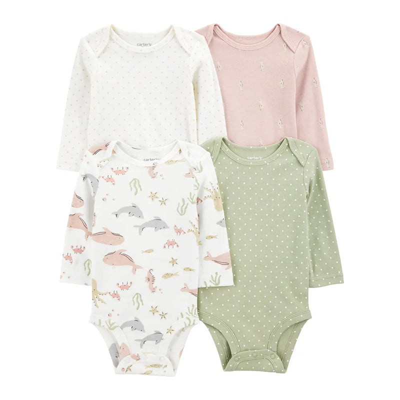 Lot de 5 Bodies Manches Longues Bébé Fille Carter's - Multi