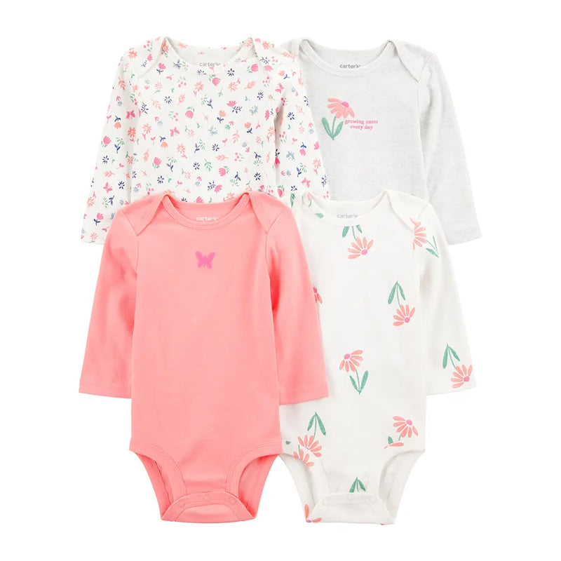 Lot de 5 Bodies Manches Longues Bébé Fille Carter's - Multi
