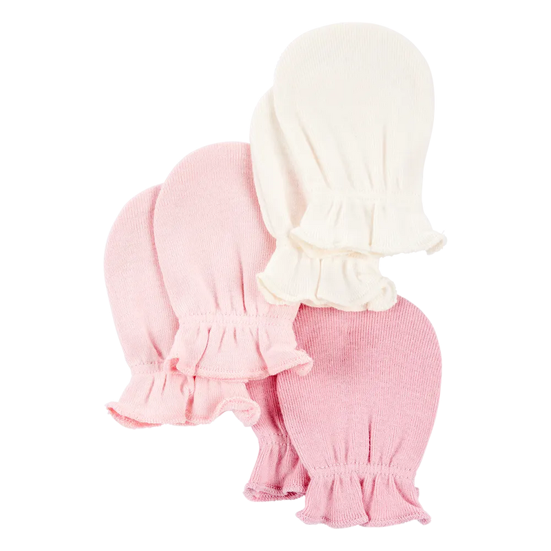 Lote de 3 manoplas anti-rasguños para bebé niña Carter's - Rosa