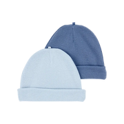 Lot de 2 bonnets de naissance bébé garçon - Bleu