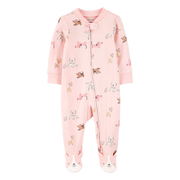 Pyjama dors-bien zippé chien bébé fille - Coton