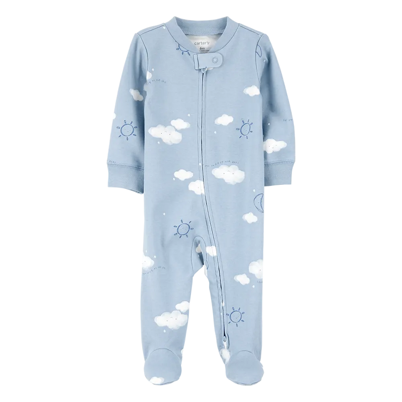 Mameluco de algodón con cremallera para bebé niño Carter's - Nube