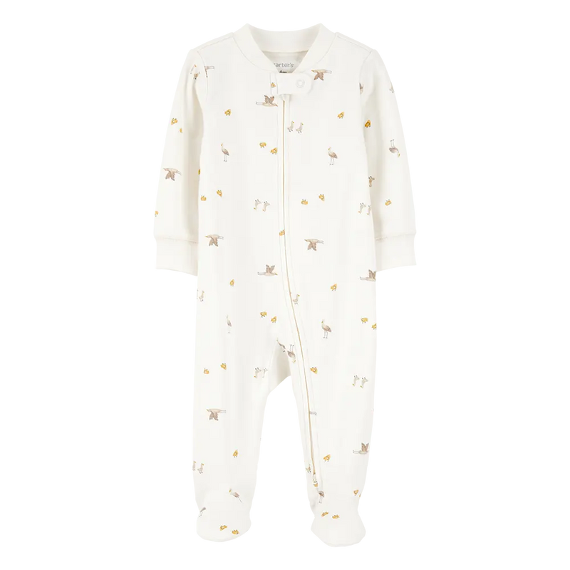 Grenouillère en Coton Zippé Bébé Carter's - Oiseaux
