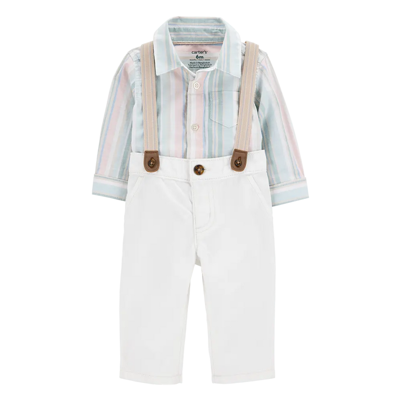 Conjunto de 3 piezas con tirantes para bebé niño Carter's