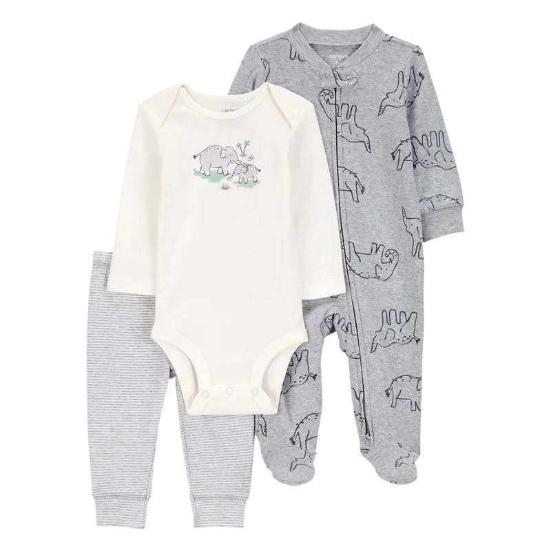 Conjunto de 3 piezas para bebé niño Carter's - Elefante