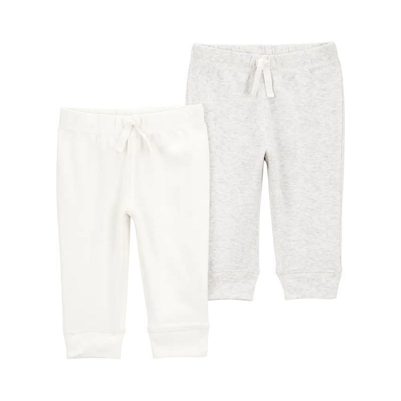 Lot de 2 Pantalons Jogging en Coton Bébé Carter's - Ivoire