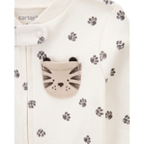 Pyjama dors-bien zippé tigre bébé garçon - Coton
