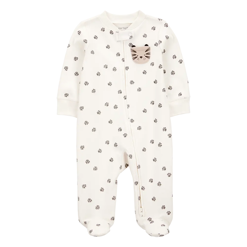 Mameluco de algodón con cremallera para bebé niño Carter's - Tigre