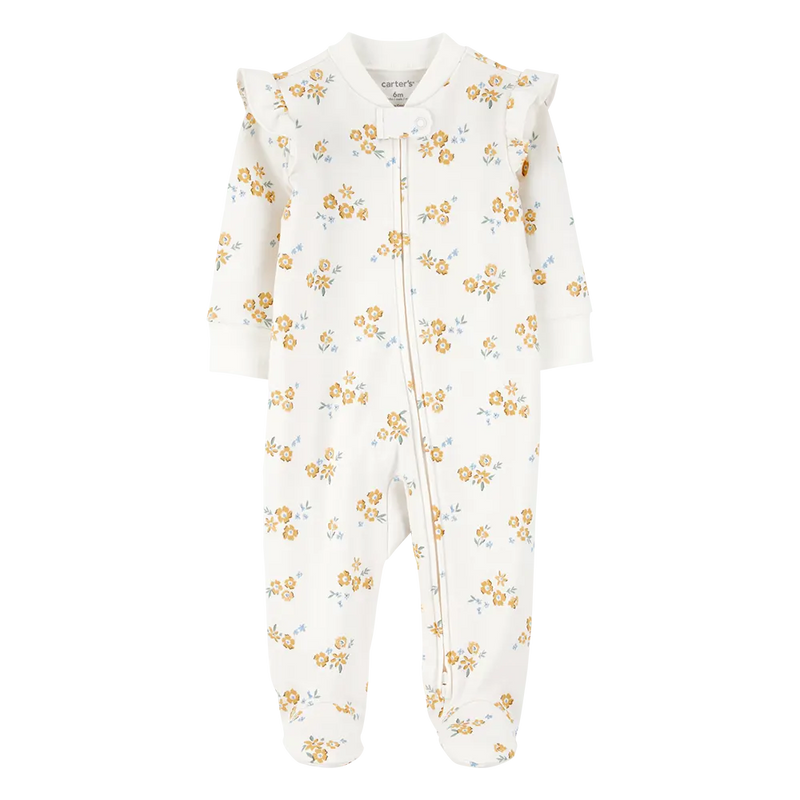 Grenouillère en Coton Zippé Bébé Fille Carter's - Floral