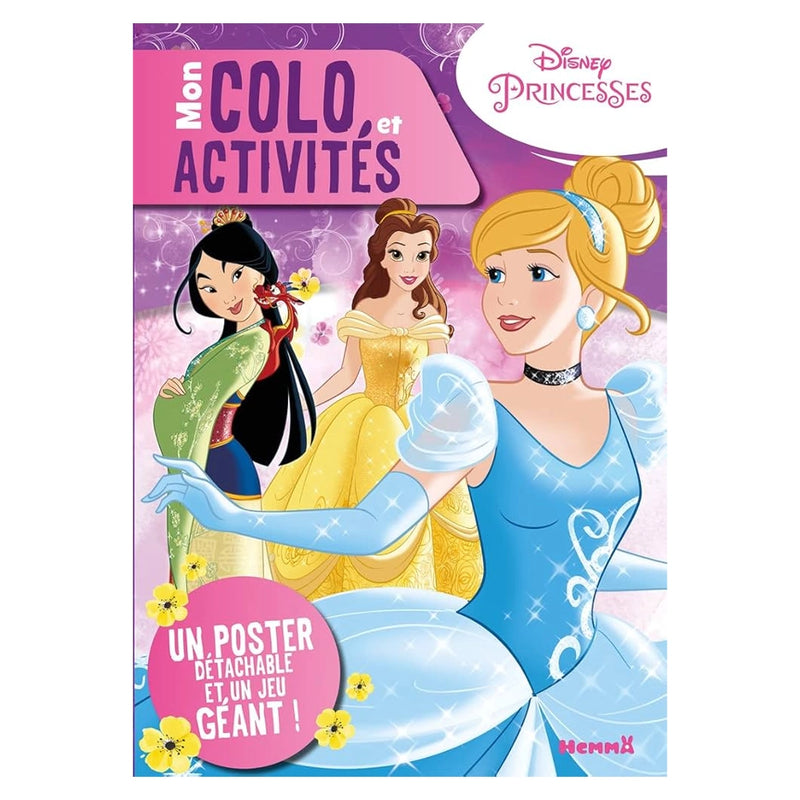 Princesas Disney - Mi libro de colorear y actividades + Póster
