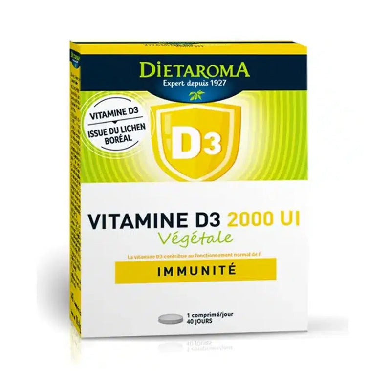 Dietaroma Vitamina D3 2000 UI Vegetal 40 Comprimidos