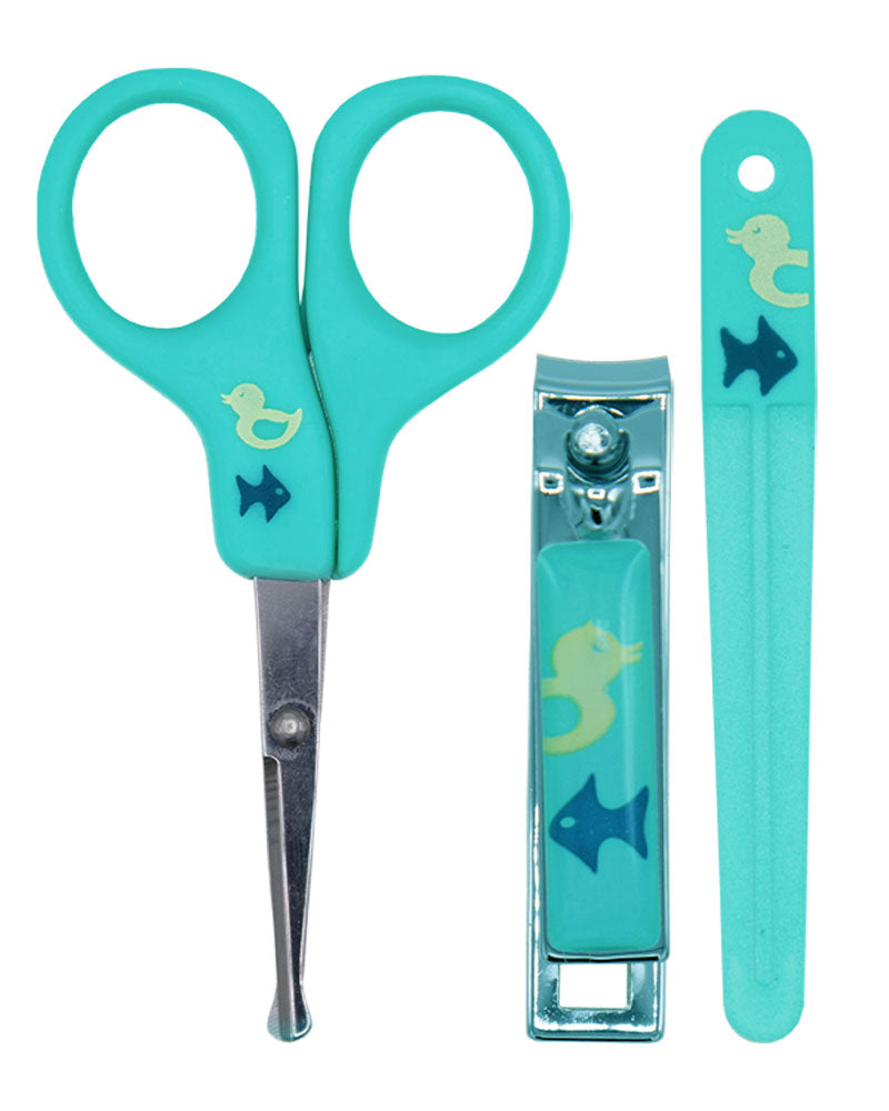 Pack Nûby Manicure: Scissors, Nail Clippers, File 0m+ - Green