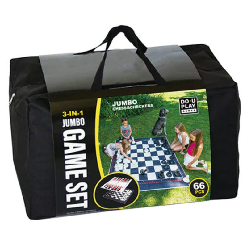 DO YOU PLAY Giant Chess & Checkers Game 3Y+