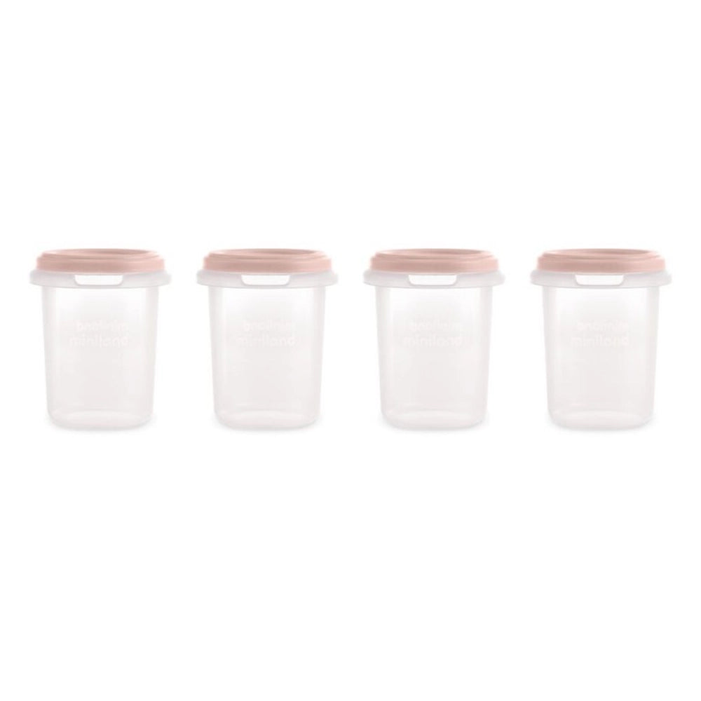 Miniland Set 4 Tarros de Conservación Candy 250ml – Rosa