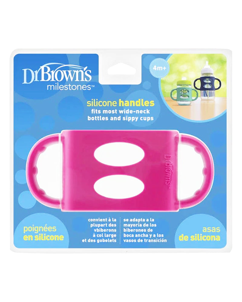 Dr. Brown’s Poignées en Silicone pour Biberons et Gobelets - Rose