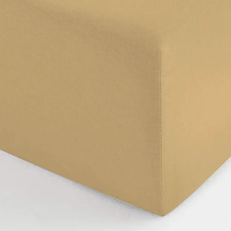 Bambidou Drap Housse Pour Lit Bébé 120x60 cm - Beige Caramel