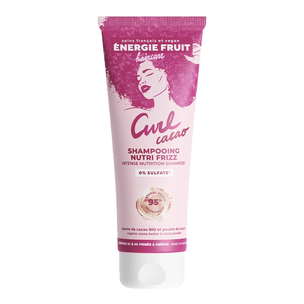 Énergie Fruit Shampoing Curl Cacao Beurre de Cacao & Poudre de Cacao Sans Sulfate - 250ml