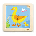 Viga Toys 4-Piece Wooden Duck Puzzle – 18M+