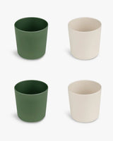 Set de 4 Gobelets Biosourcées Citron - Vert & Crème