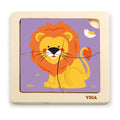 Viga Toys 4-Piece Wooden Lion Puzzle – 18M+