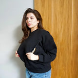 بامبيدو سويت شيرت للرضاعة والحمل - أسود