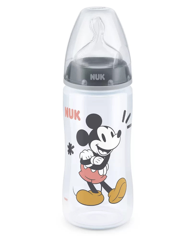 Nuk Biberon 300ml avec tétine en silicone 0-6M - Mickey Mouse