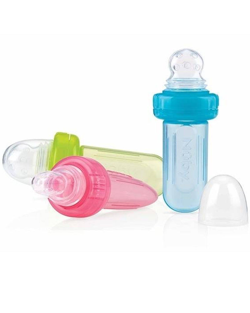 Nûby Grignoteur Nibber pour Fruits & Légumes & Biscuits En Silicone 6M+ - Vert