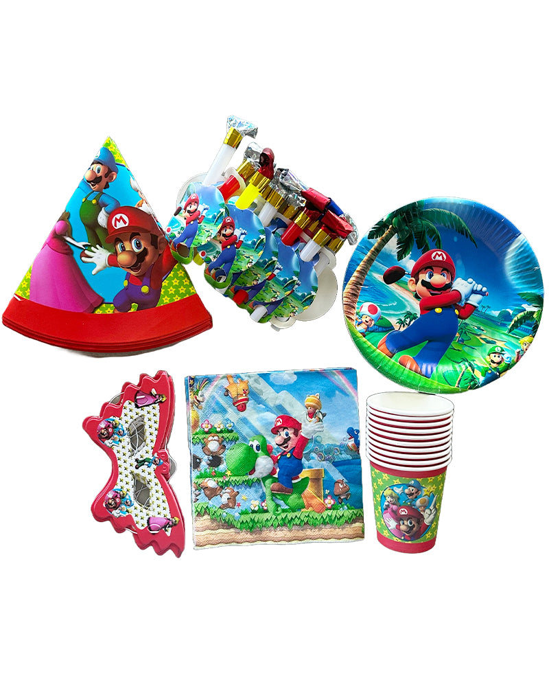 Pack Cumpleaños 60 Piezas - Mario