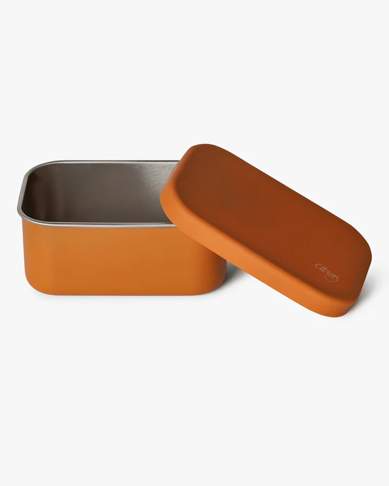 Mini Boîte à Goûter en Acier Inoxydable Citron - Caramel