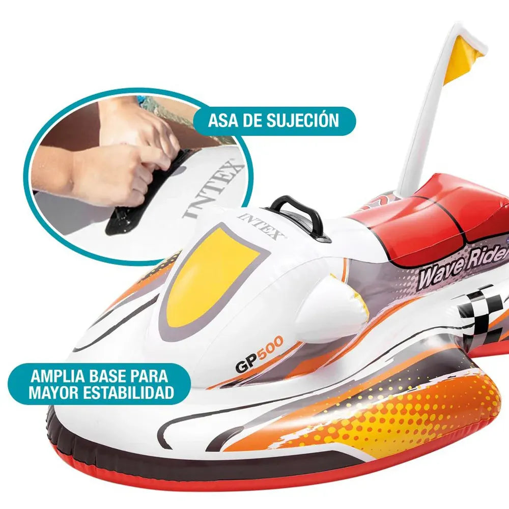 INTEX Wave Rider – Bouée Gonflable Enfant Design Jet Ski - 3A+