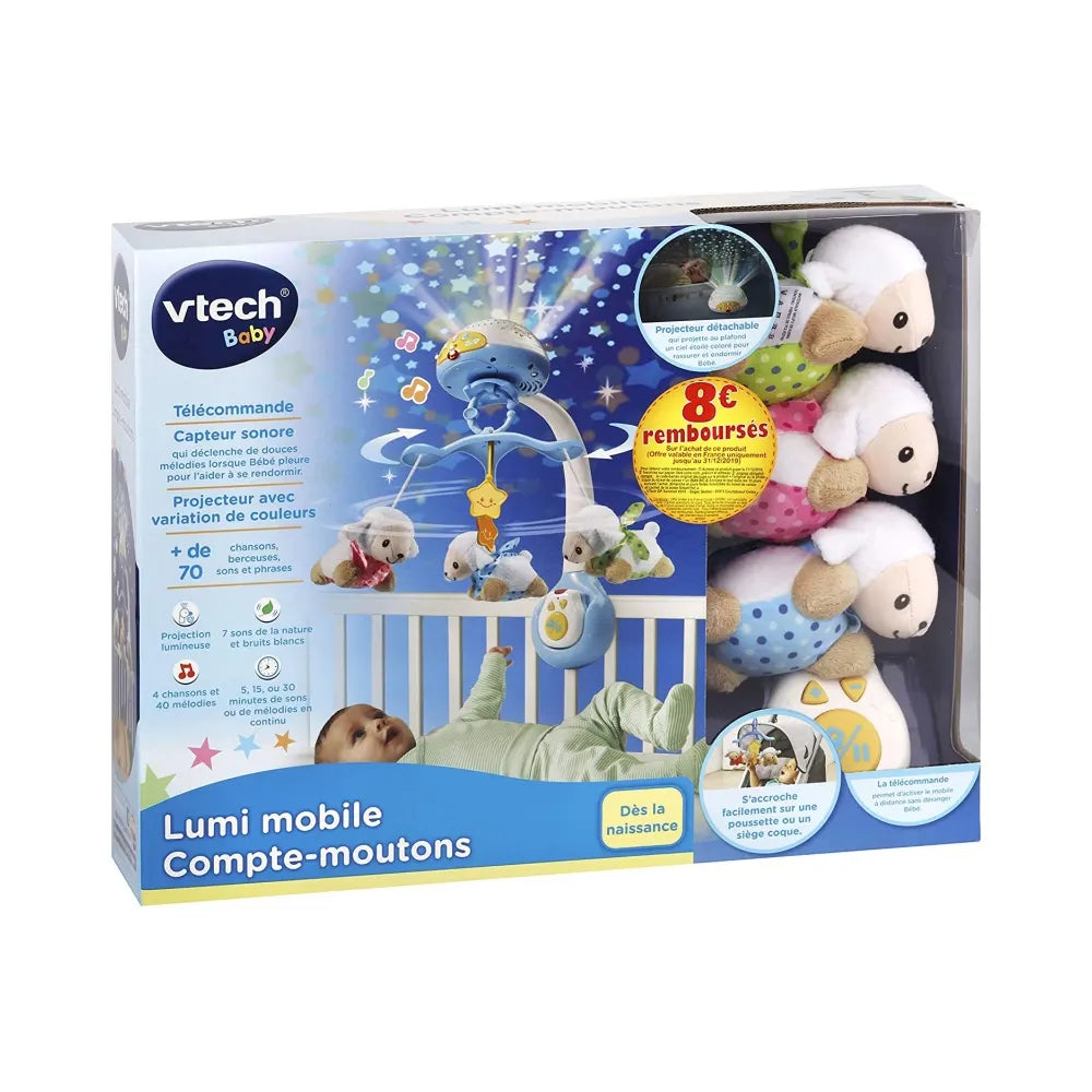 Vtech Counting Sheep Lumi Mobile - Blue - 0M+