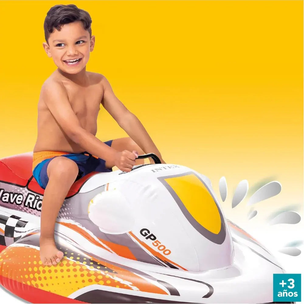 INTEX Wave Rider – Bouée Gonflable Enfant Design Jet Ski - 3A+