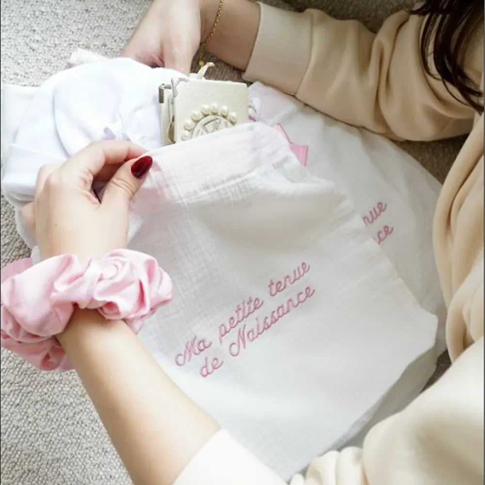 Bambidou Pouch / Tkimcha My First Birth Outfit - Pink