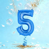 Blue Aluminum Number 5 Balloon – 36cm
