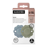 Suavinex Pack de 2 Sucettes Physiologique 6-18M - Lake & Green