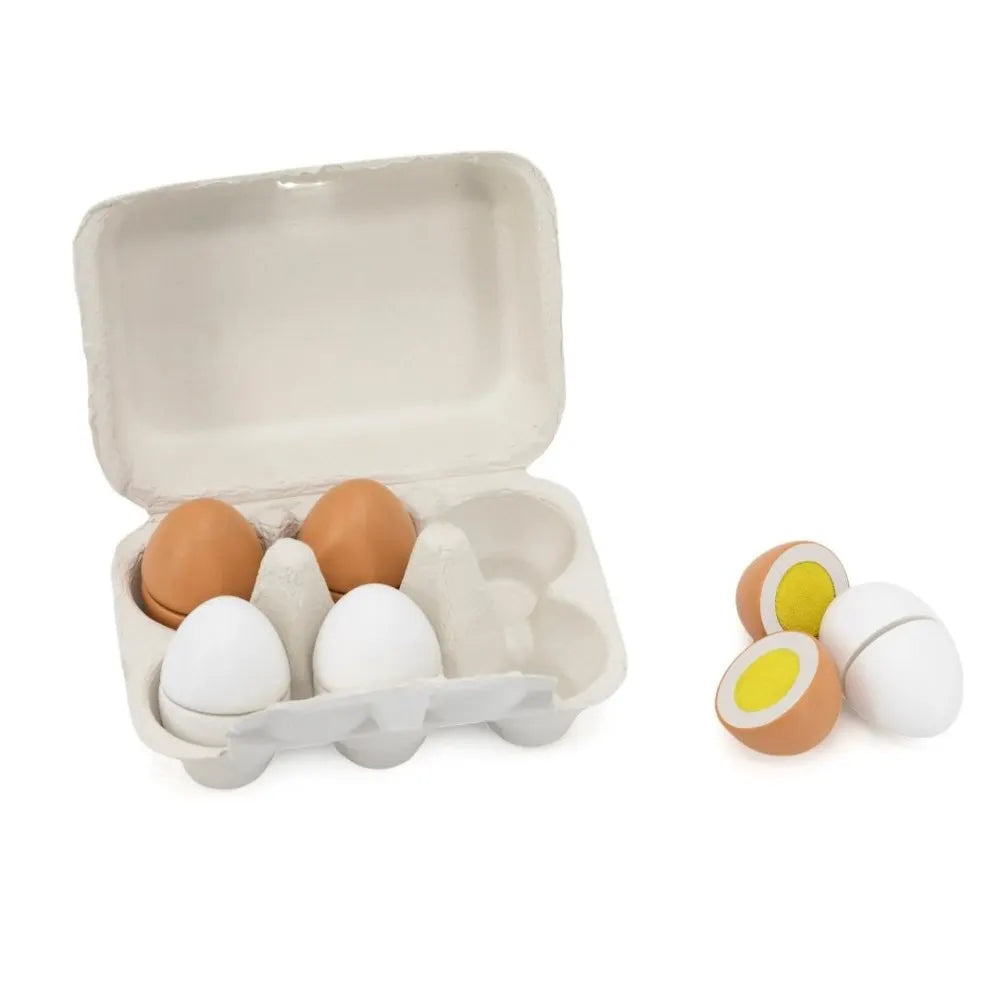 Viga Toys Boîte de 6 Oeufs en Bois - 3A+