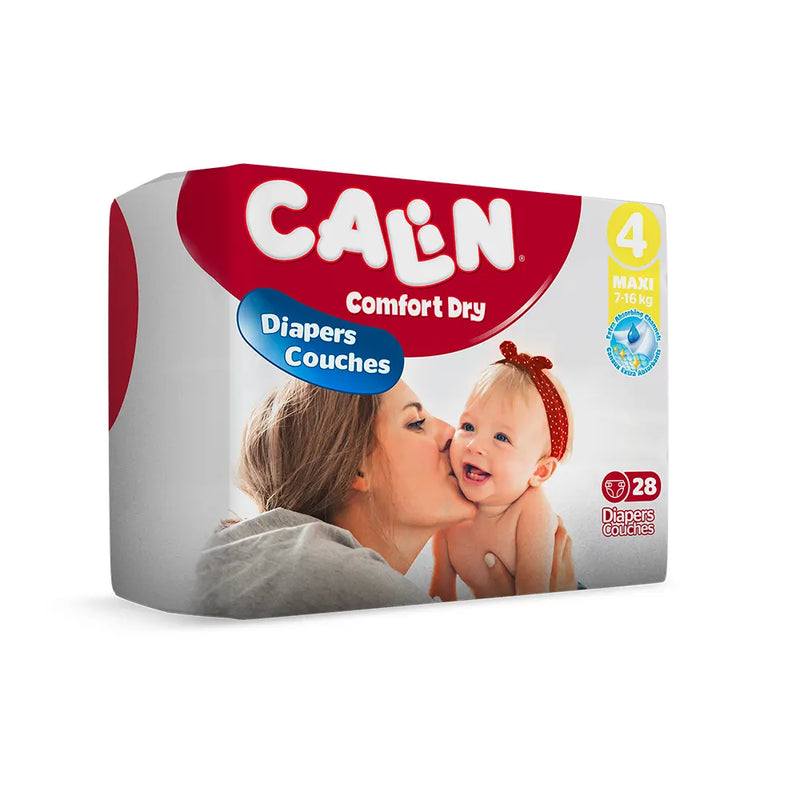 Calin حفاظات الأطفال ماكسي مقاس 4 - 28 وحدة