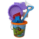 Cubo de playa con accesorios multicolores - Jungla
