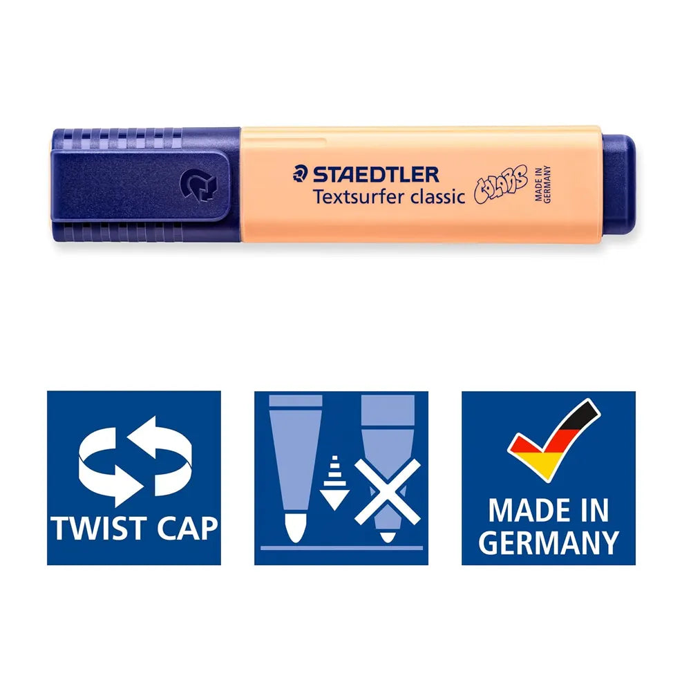 Staedtler 364 CWP6 Lote de 6 Resaltadores Textsurfer Classic Pastel