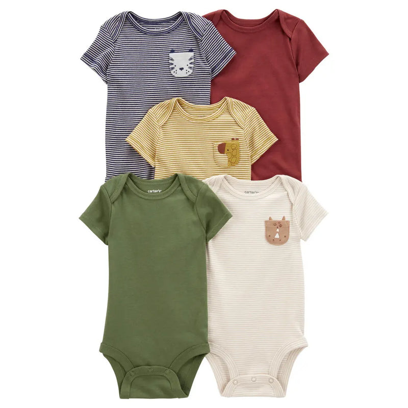 Carter's Pack de 5 bodis de manga corta - Multicolor
