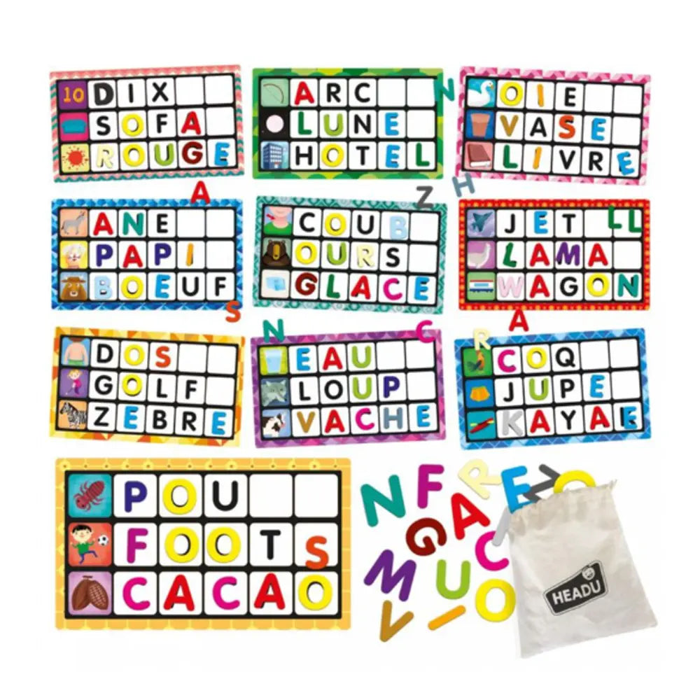 Headu Lettres et Mots Montessori - 3-6 Ans+