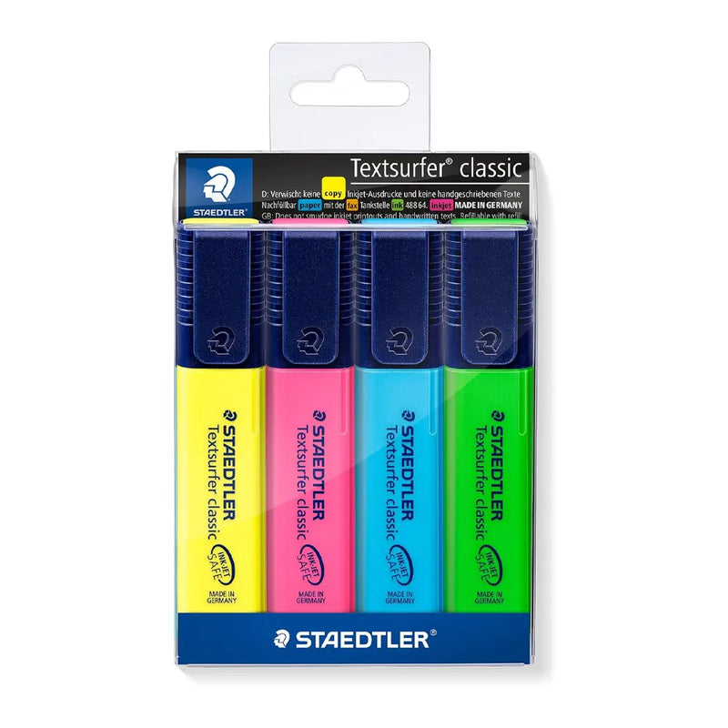 Staedtler Lot de 4 Surligneurs fluorescent 364 WP4 Textsurfer Classic