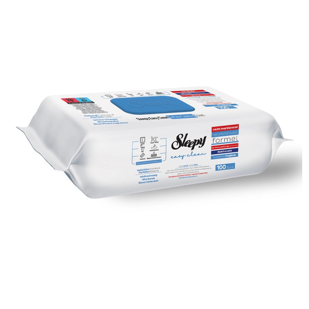 Sleepy Lingettes Nettoyage Hygiène Renforcée à l'Eau de Javel - 100 Lingettes