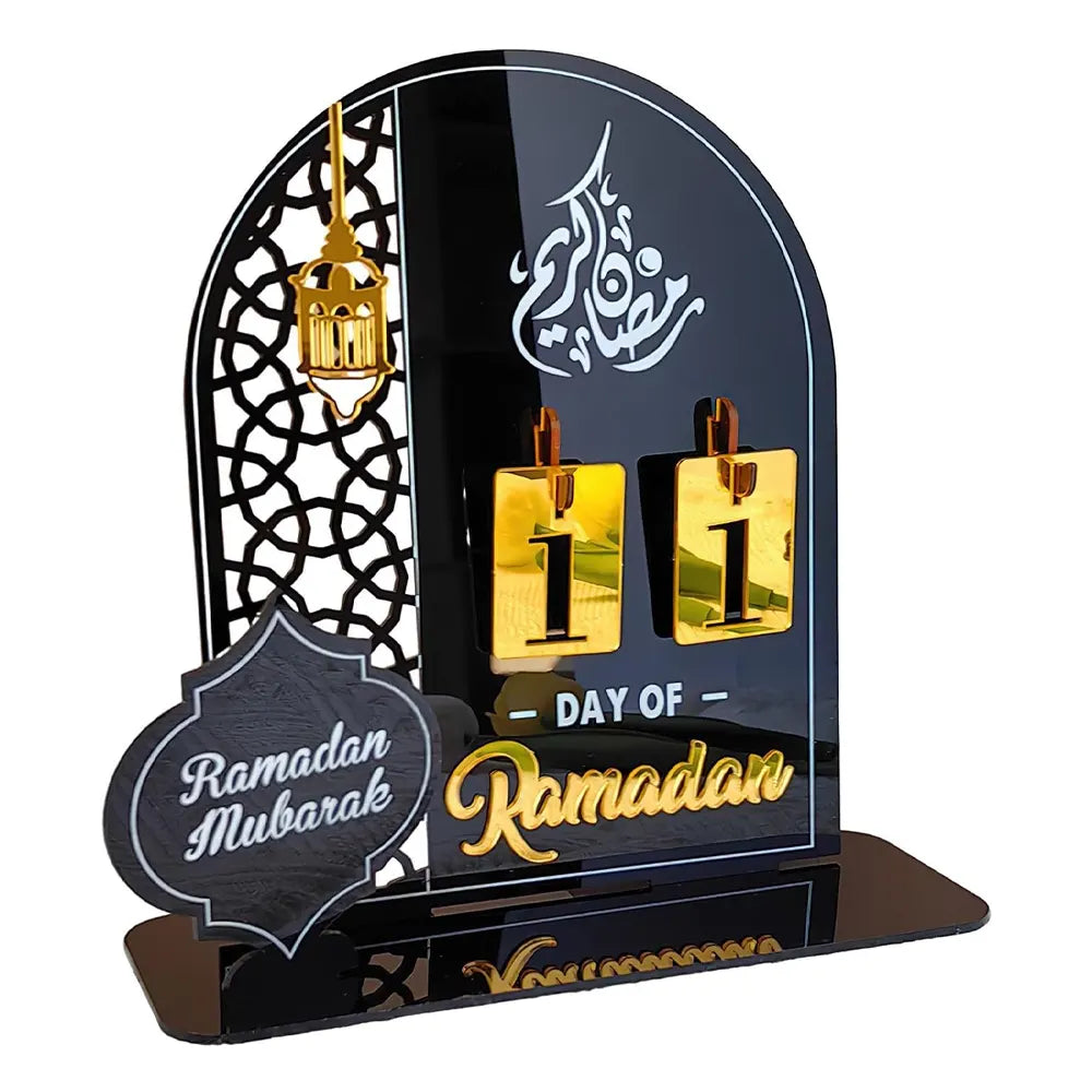 Décoration en Acrylique Calendrier Ramadan - Noir