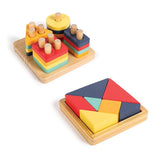 Eurekakids Puzzle à Encastrer Montessori 2en1 18M+