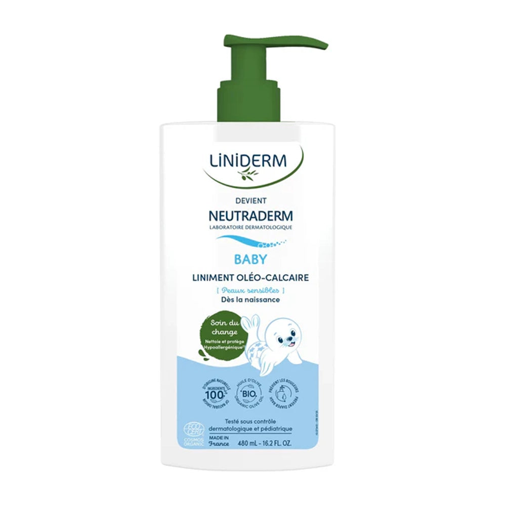Neutraderm Liniderm Liniment Oléo-Calcaire Stabilisé Pompe - 480ml